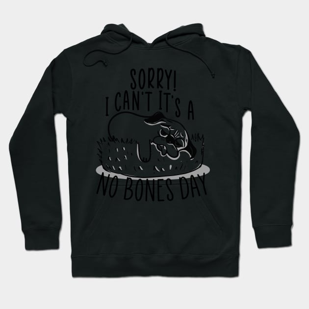 No Bones day Pug Meme Hoodie by SusanaDesigns